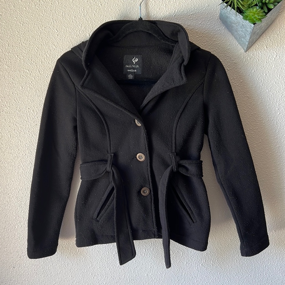 Full Tilt Kids Size Medium Black Down Peacoat